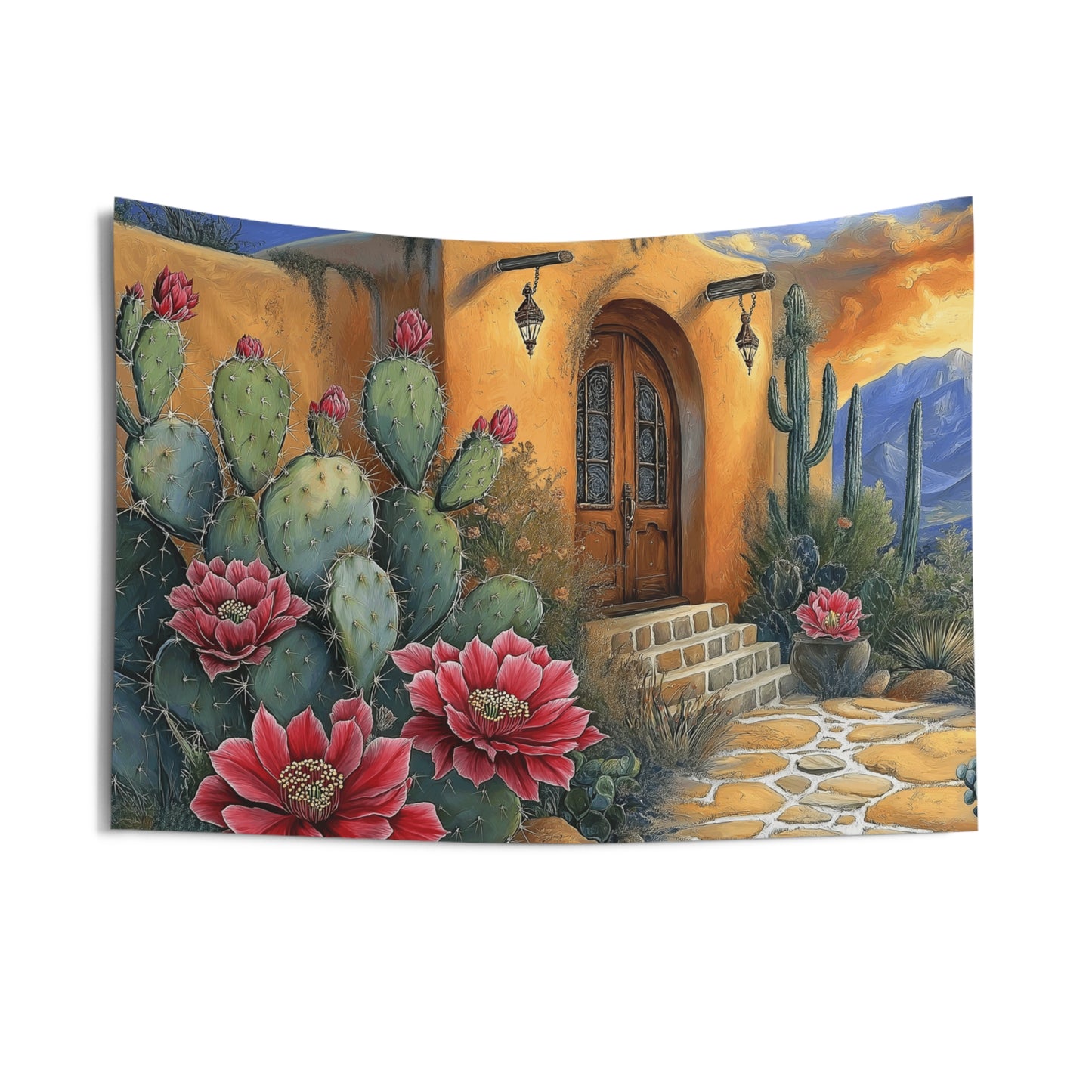 Tapestry Southwest Cactus Bloom Wall Decor