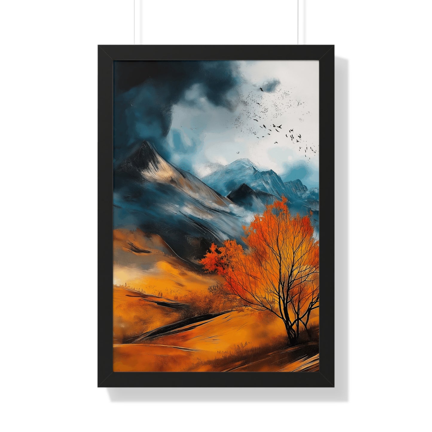 Vertical Poster Colorado Mountains Watercolor Style