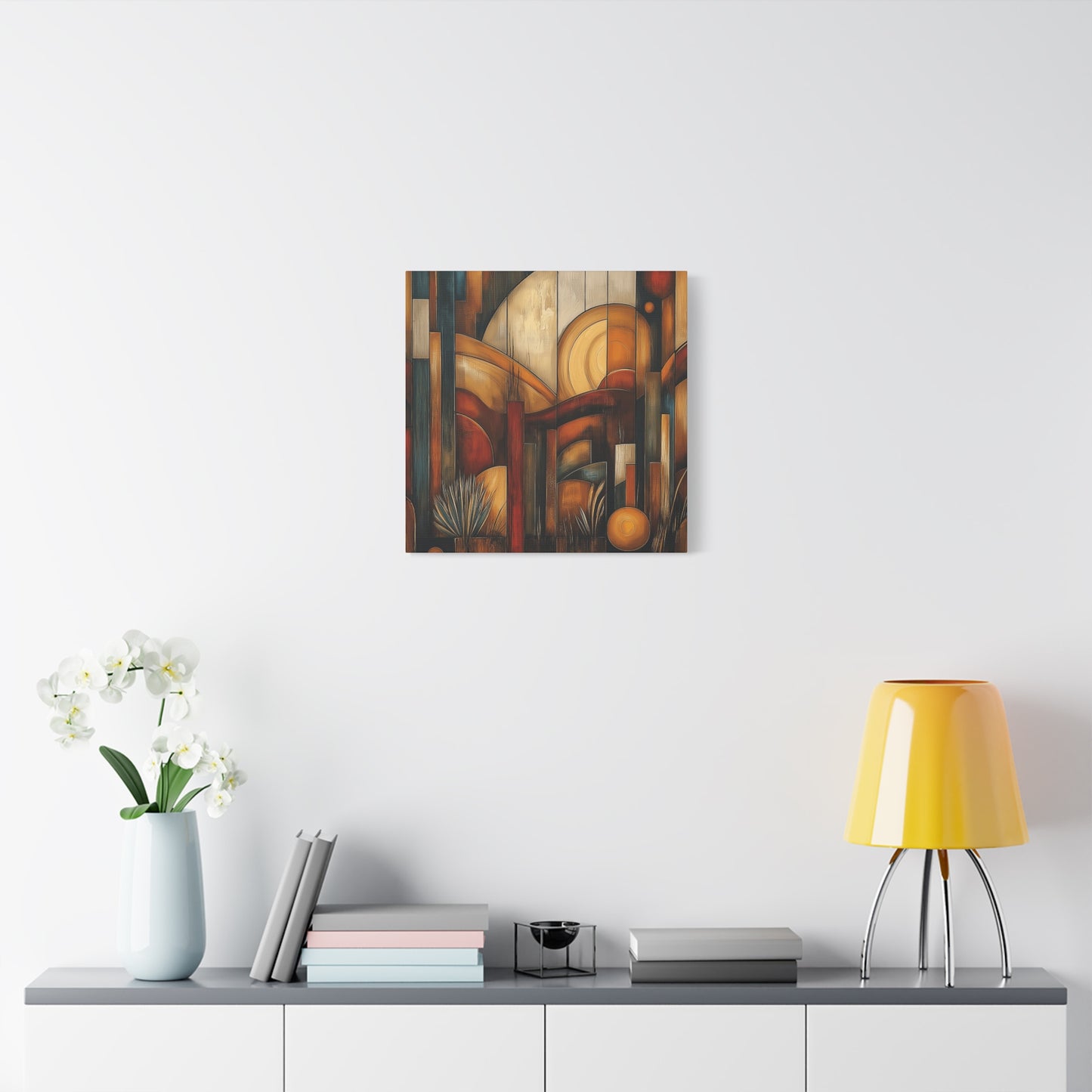 Abstract Earth Tones Canvas Art - Bohemian Wall Décor