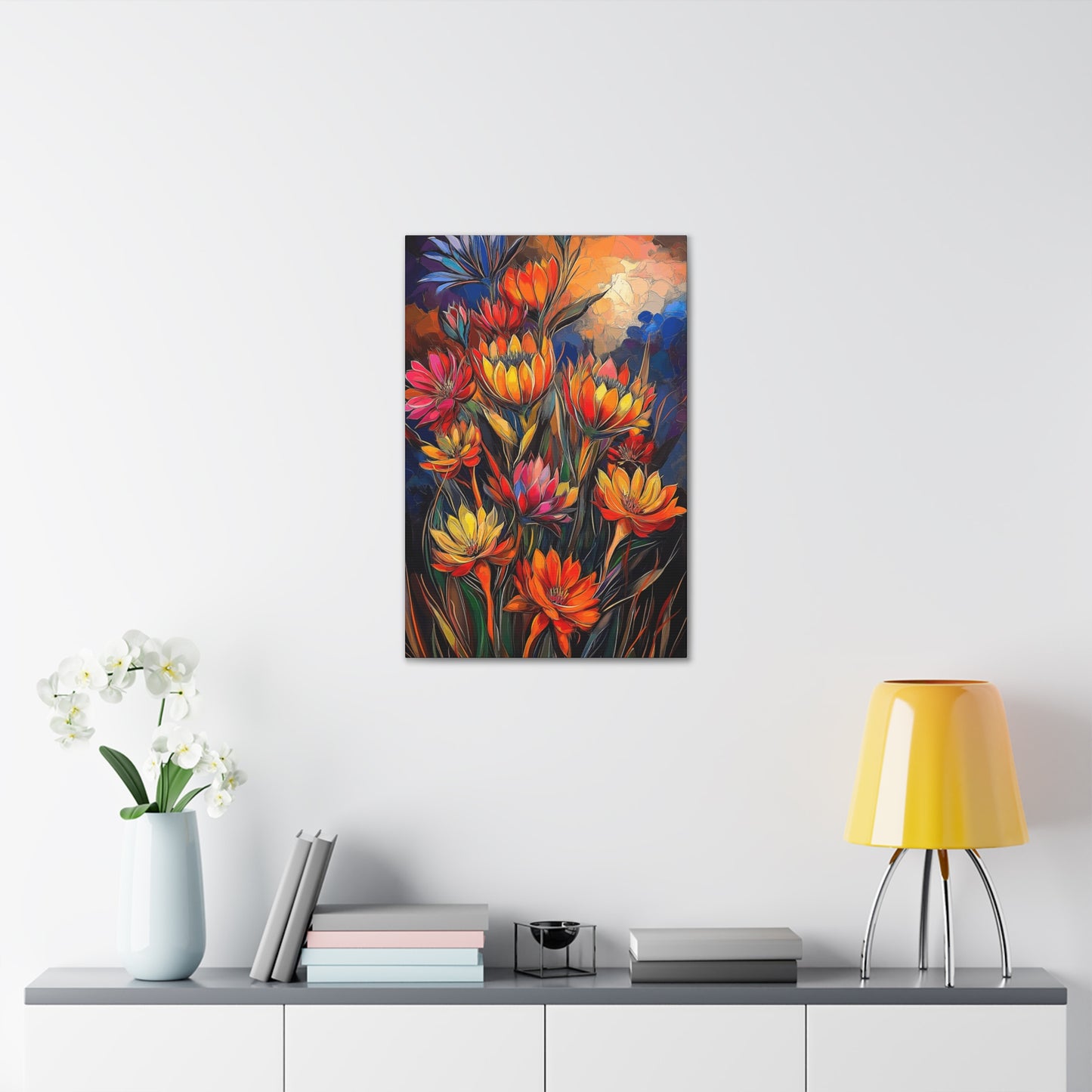 Canvas Gallery Wraps - Pastel Cactus Flowers Three