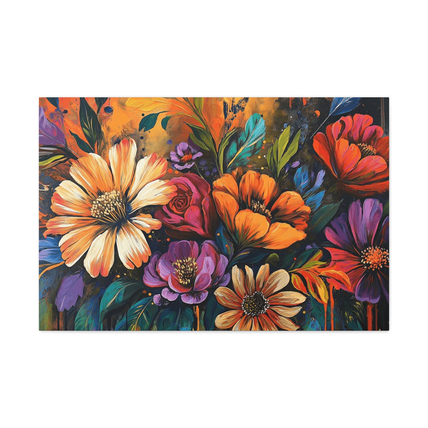 Canvas Gallery Wraps - Cacti Flowers in Bloom Wall Art