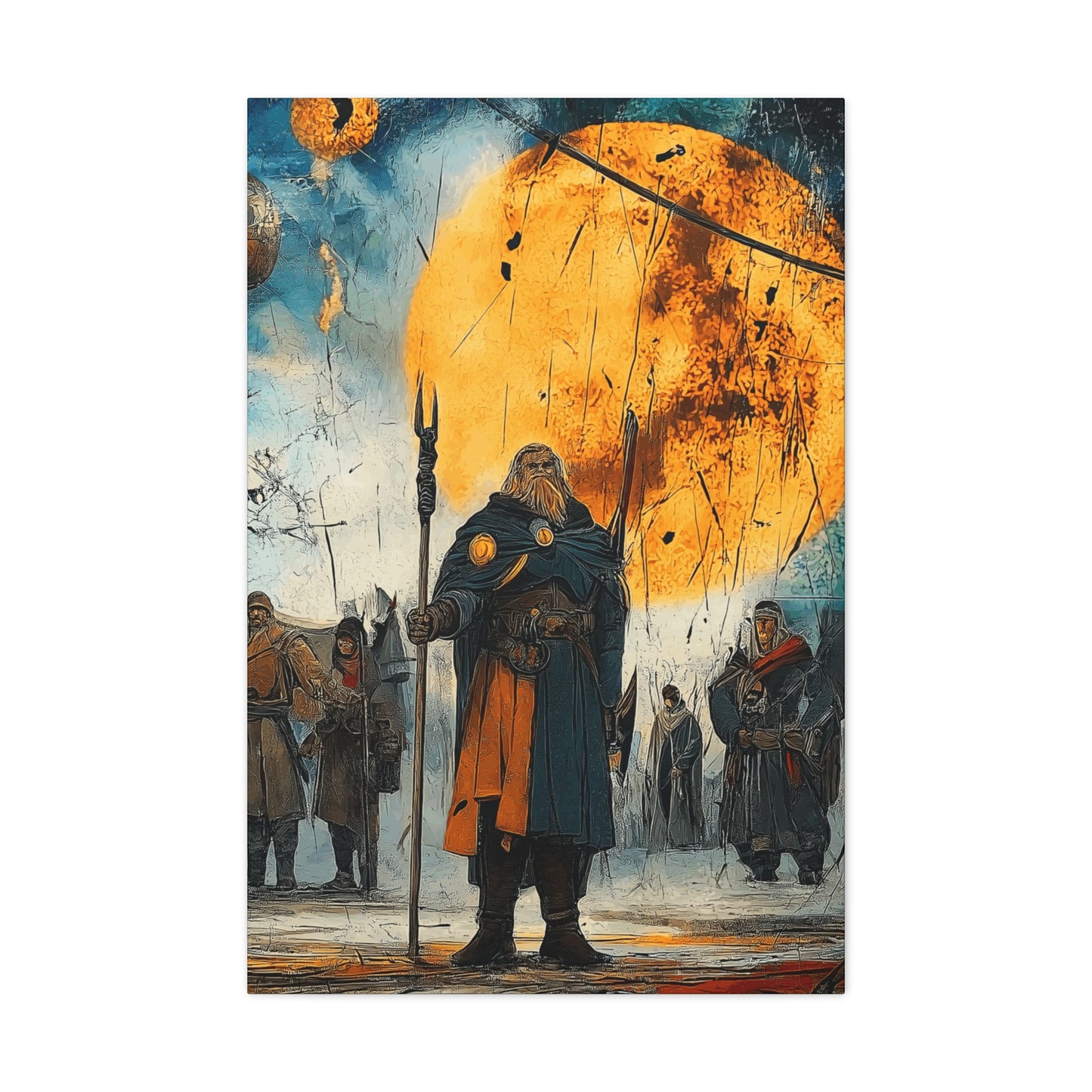 Canvas Prints Warriors Blazing Wall Art Home Decor