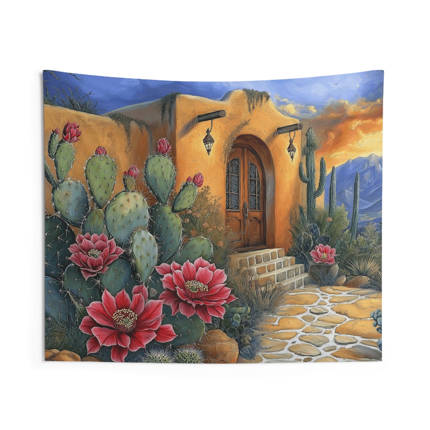 Tapestry Southwest Cactus Bloom Wall Decor