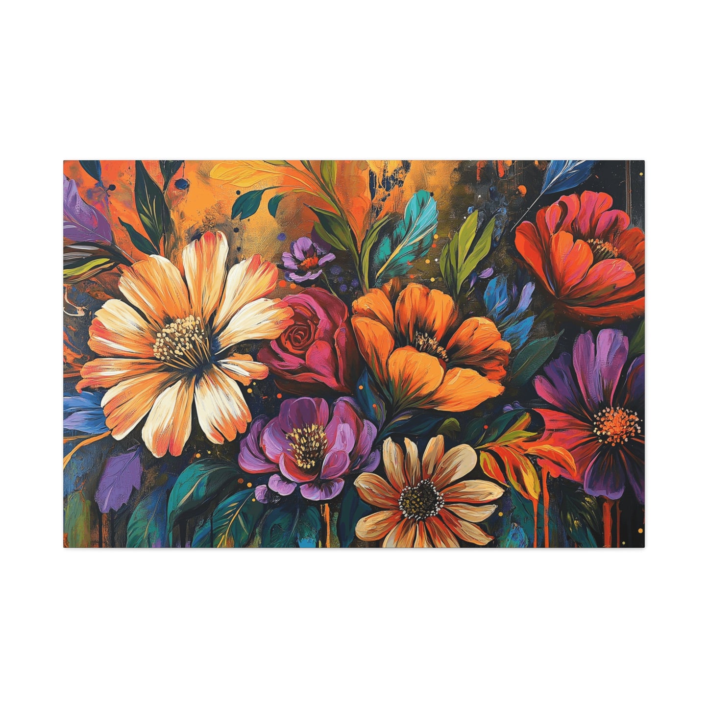 Canvas Gallery Wraps - Cacti Flowers in Bloom Wall Art