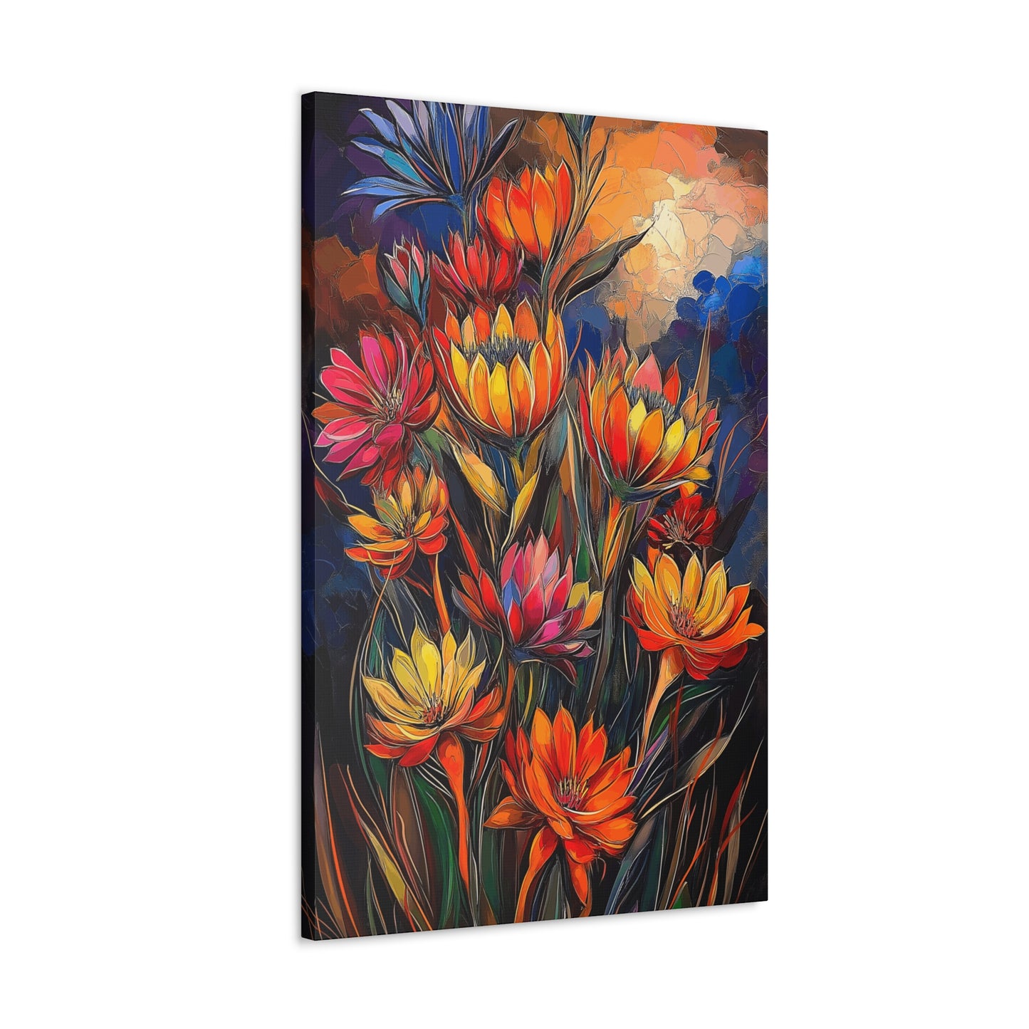 Canvas Gallery Wraps - Pastel Cactus Flowers Three