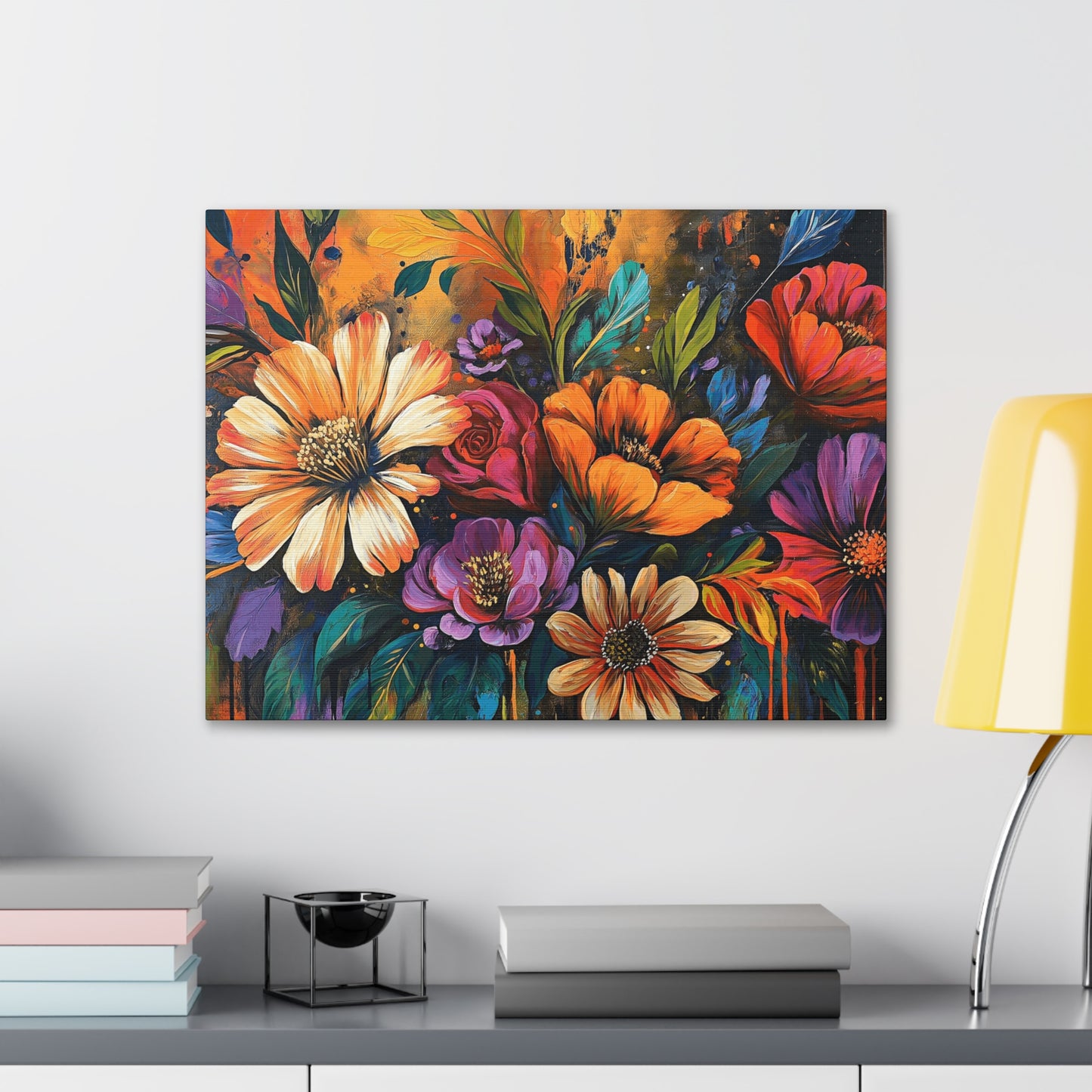 Canvas Gallery Wraps - Cacti Flowers in Bloom Wall Art