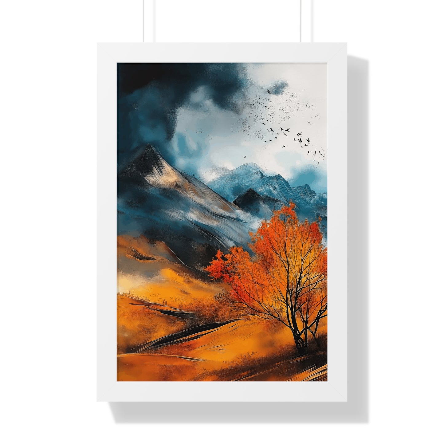 Vertical Poster Colorado Mountains Watercolor Style