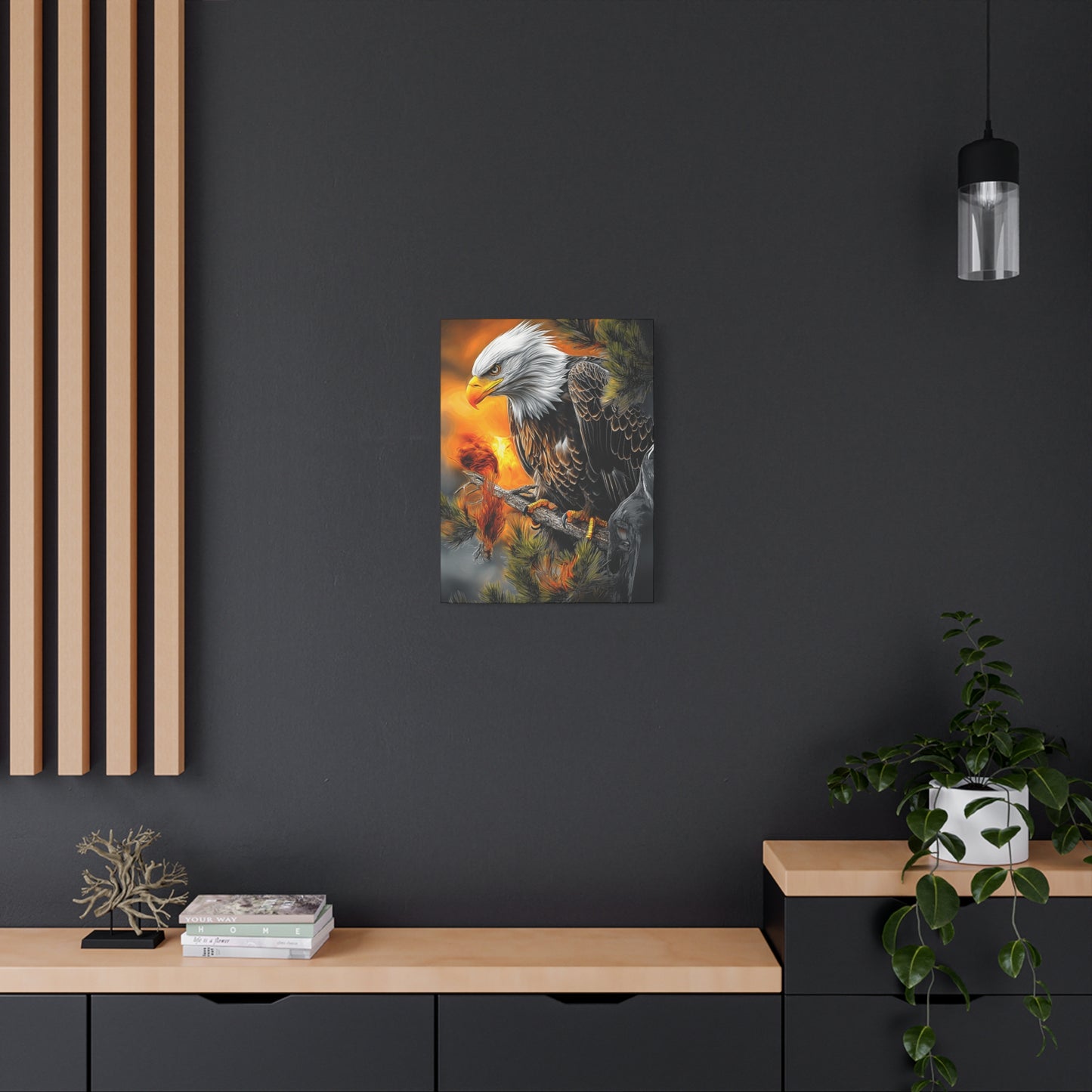 Eagle Canvas Art - Fierce Eagle Wildlife Wall Decor