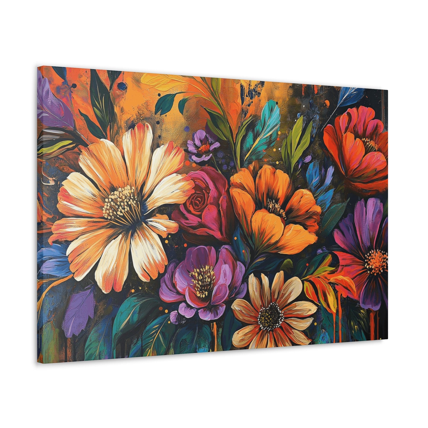 Canvas Gallery Wraps - Cacti Flowers in Bloom Wall Art