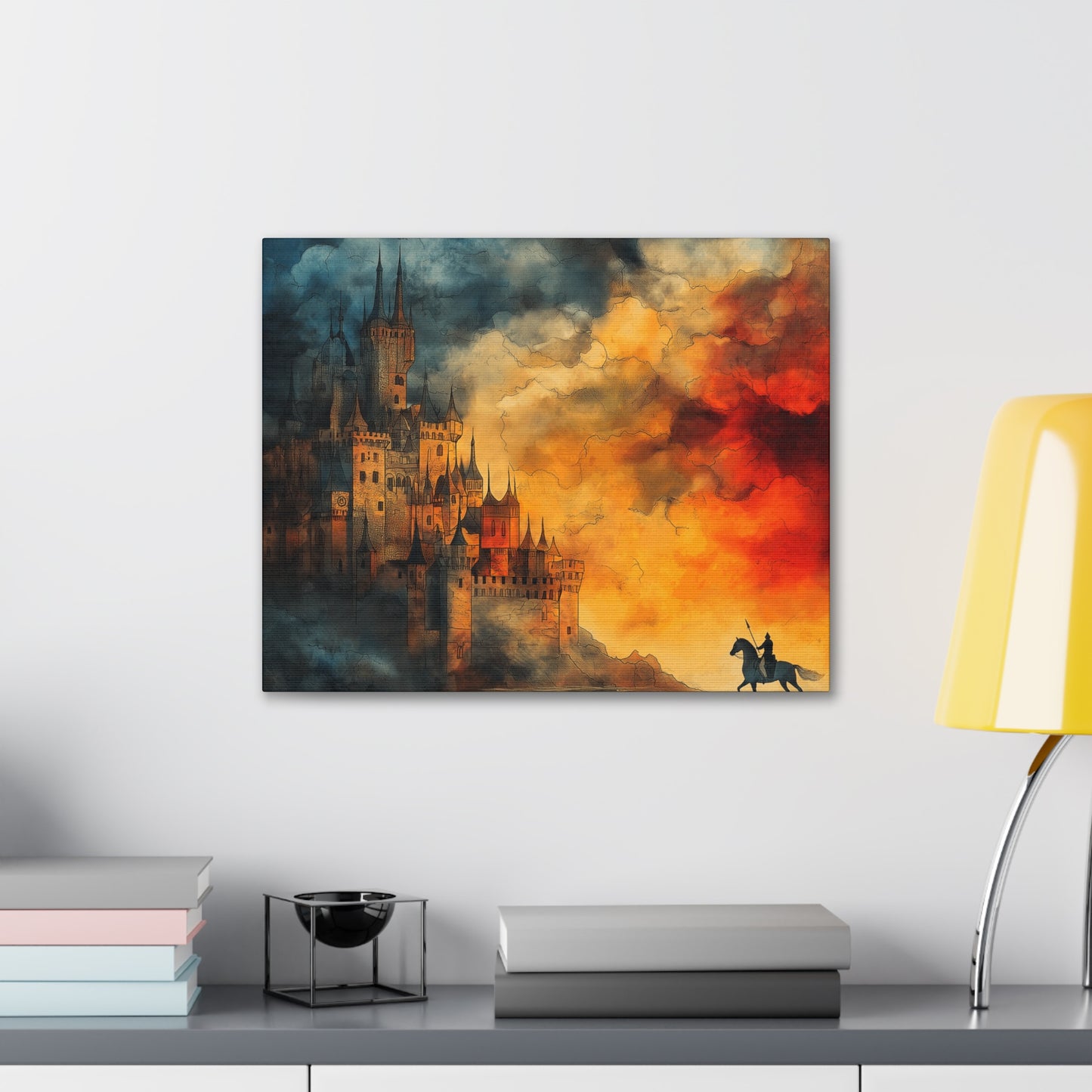 Canvas Prints Knight and Castle Wall Art