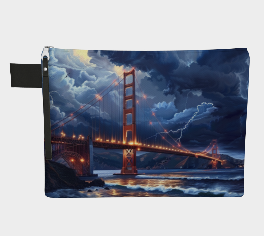 Golden Gate Blue Zipper Carry-all