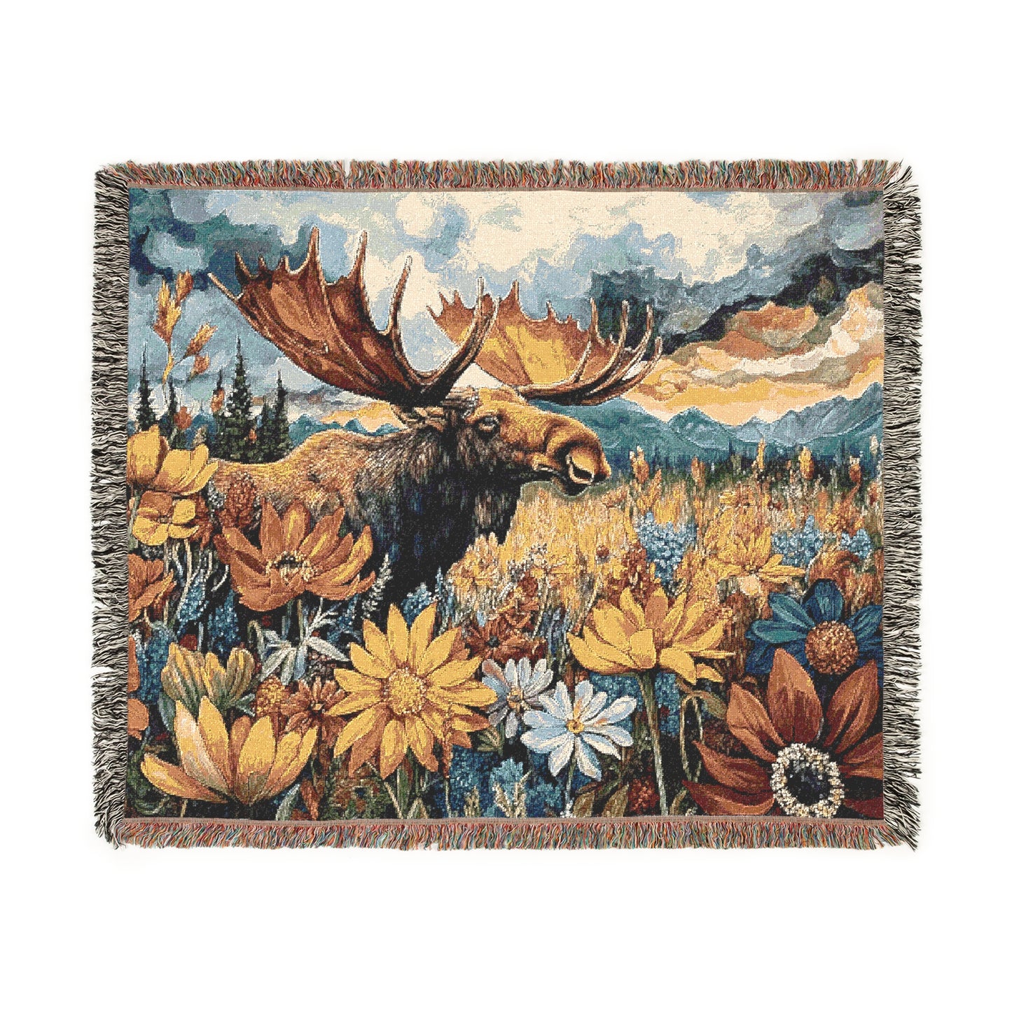 Woven Blanket - Happy Moose Warmly