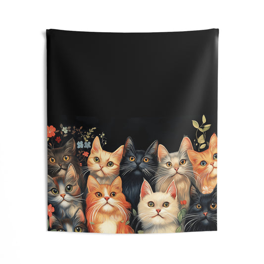 Cats Indoor Wall Tapestries