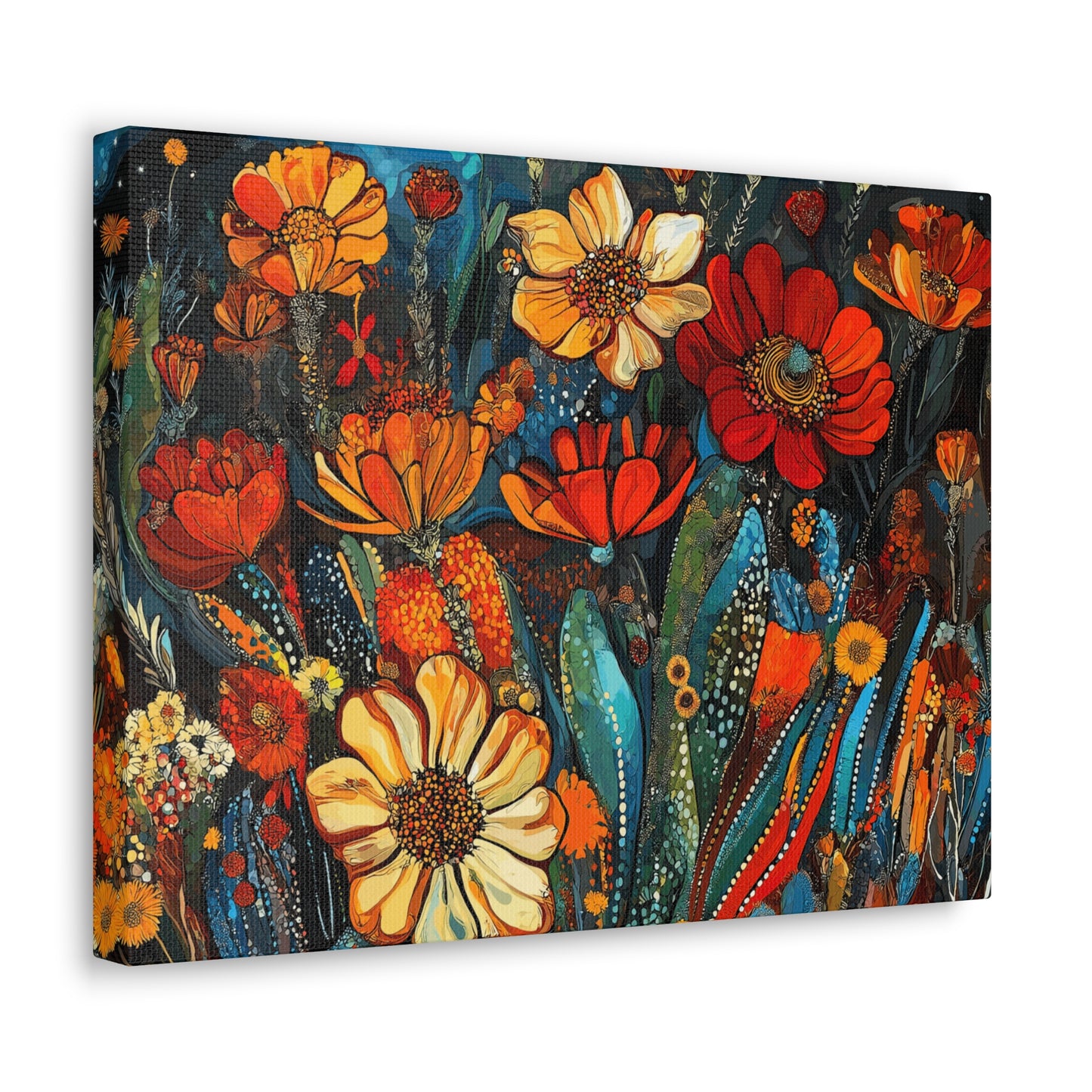 Canvas Gallery Wraps - Bold Cacti Flowers #1