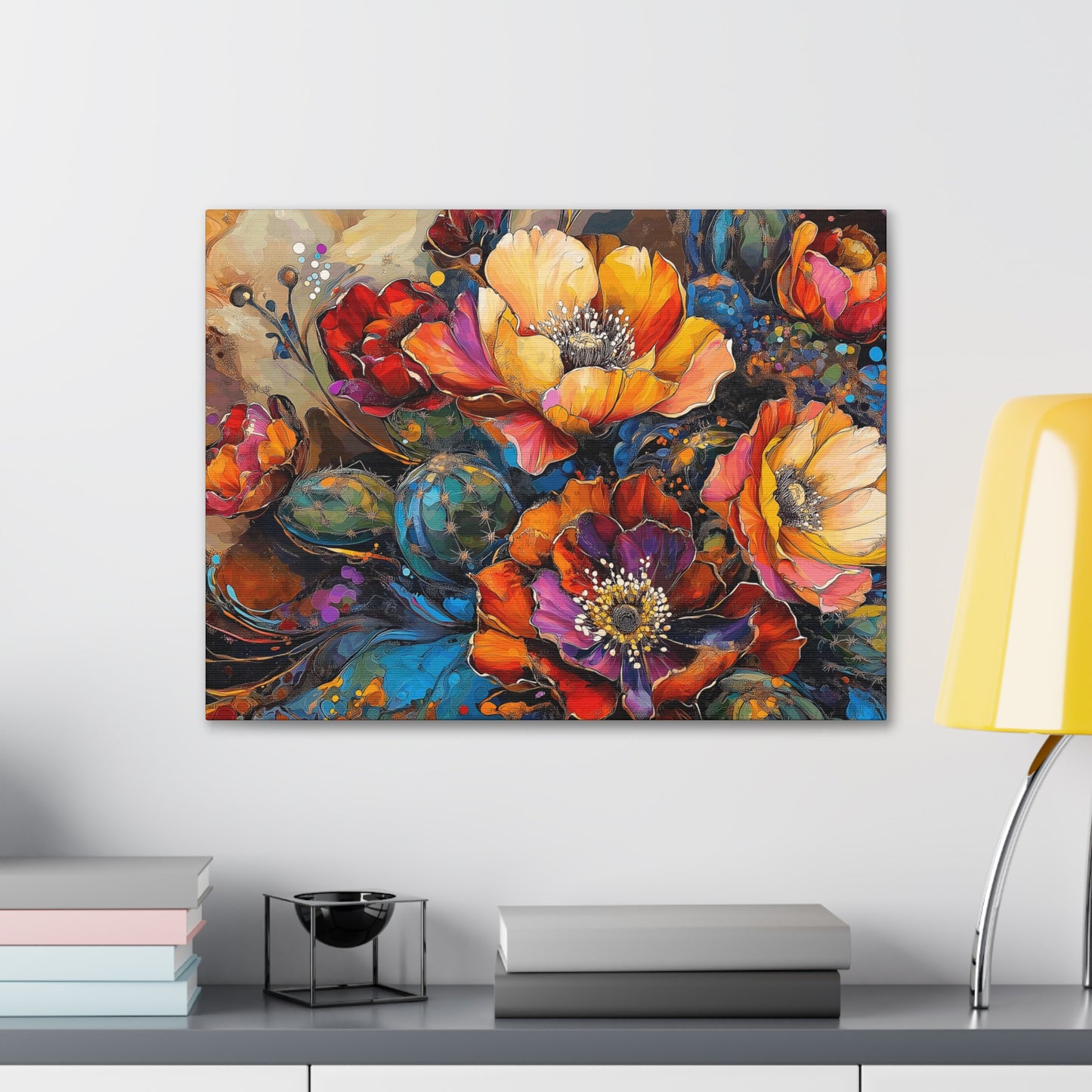 Canvas Gallery Wraps - Cacti Flowers Bold #2