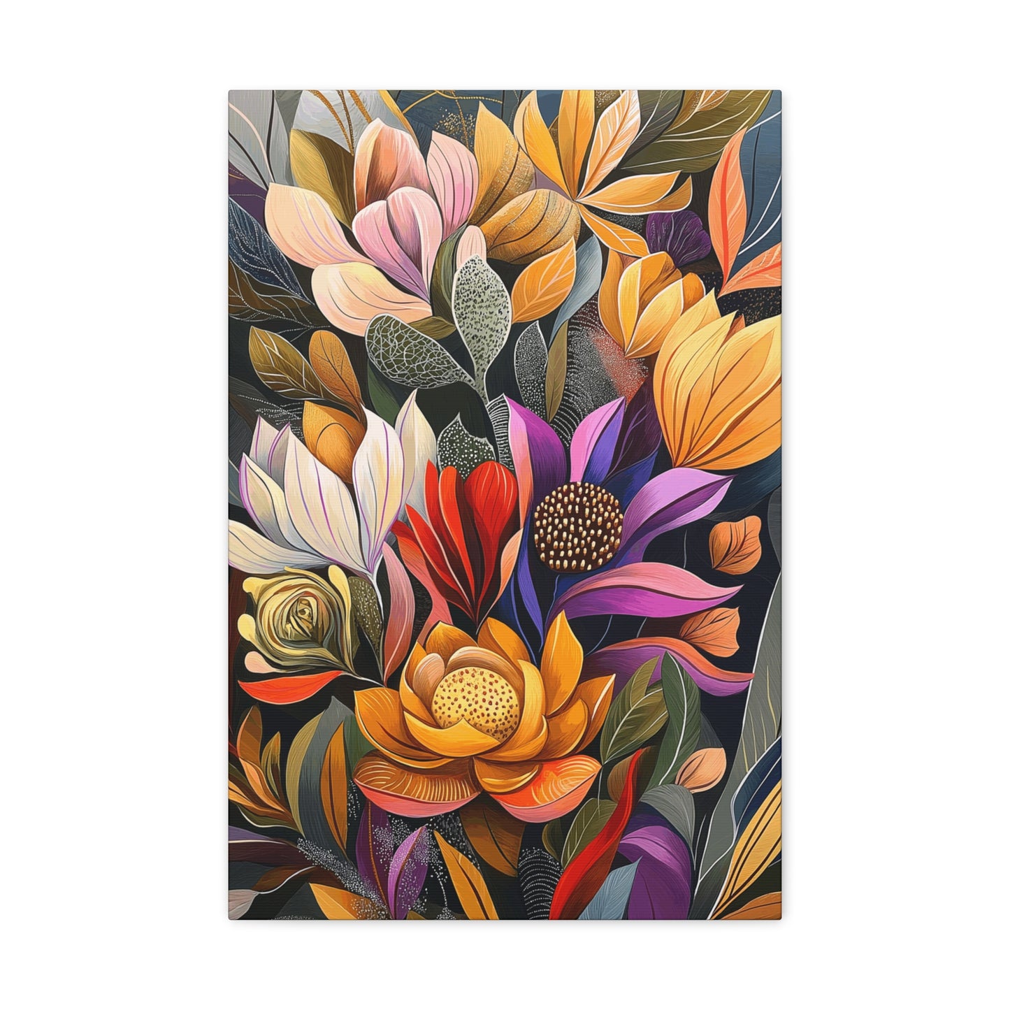 Canvas Wraps - Pastel Cactus Flowers Two