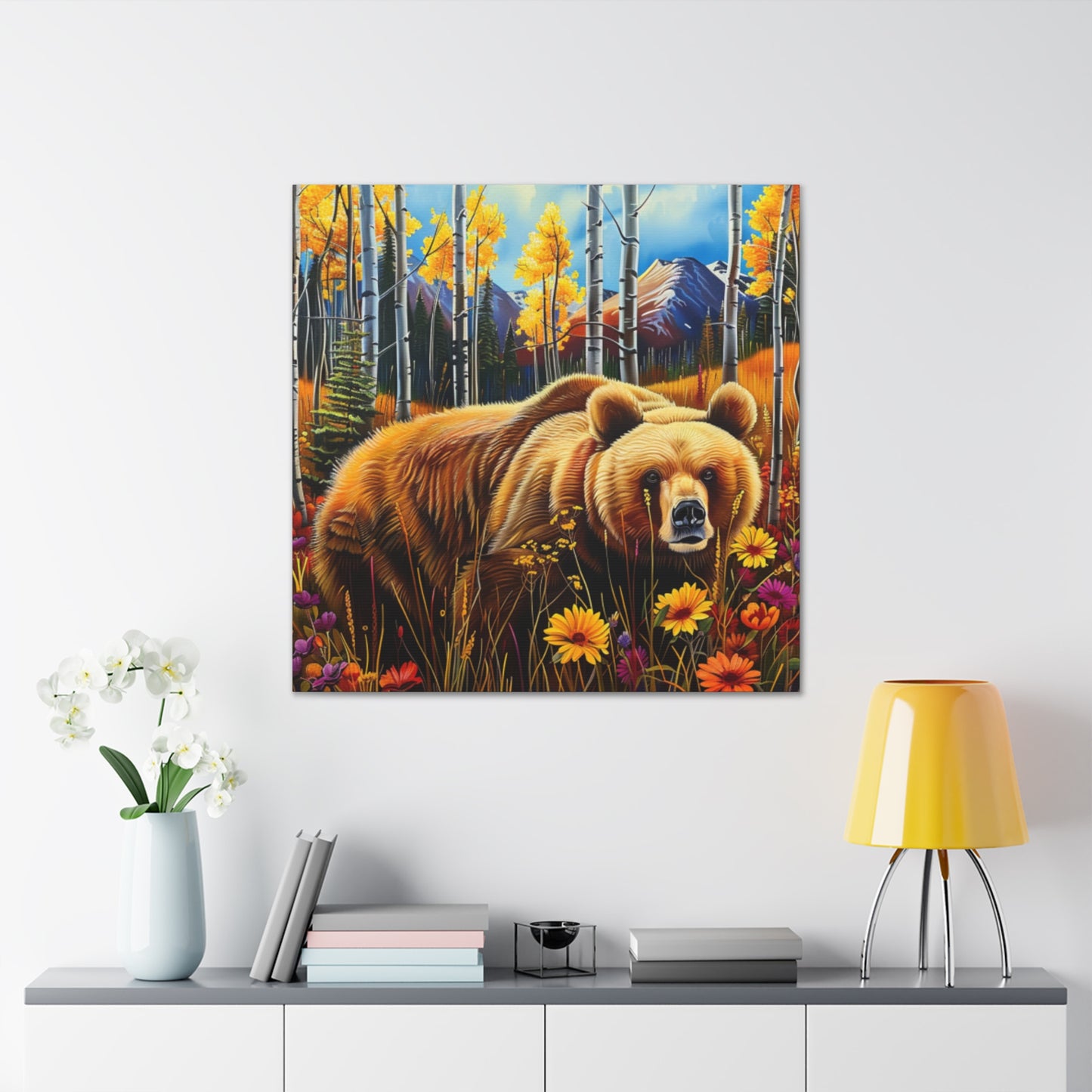 Brown Bear in Aspen Canvas Gallery Wrap