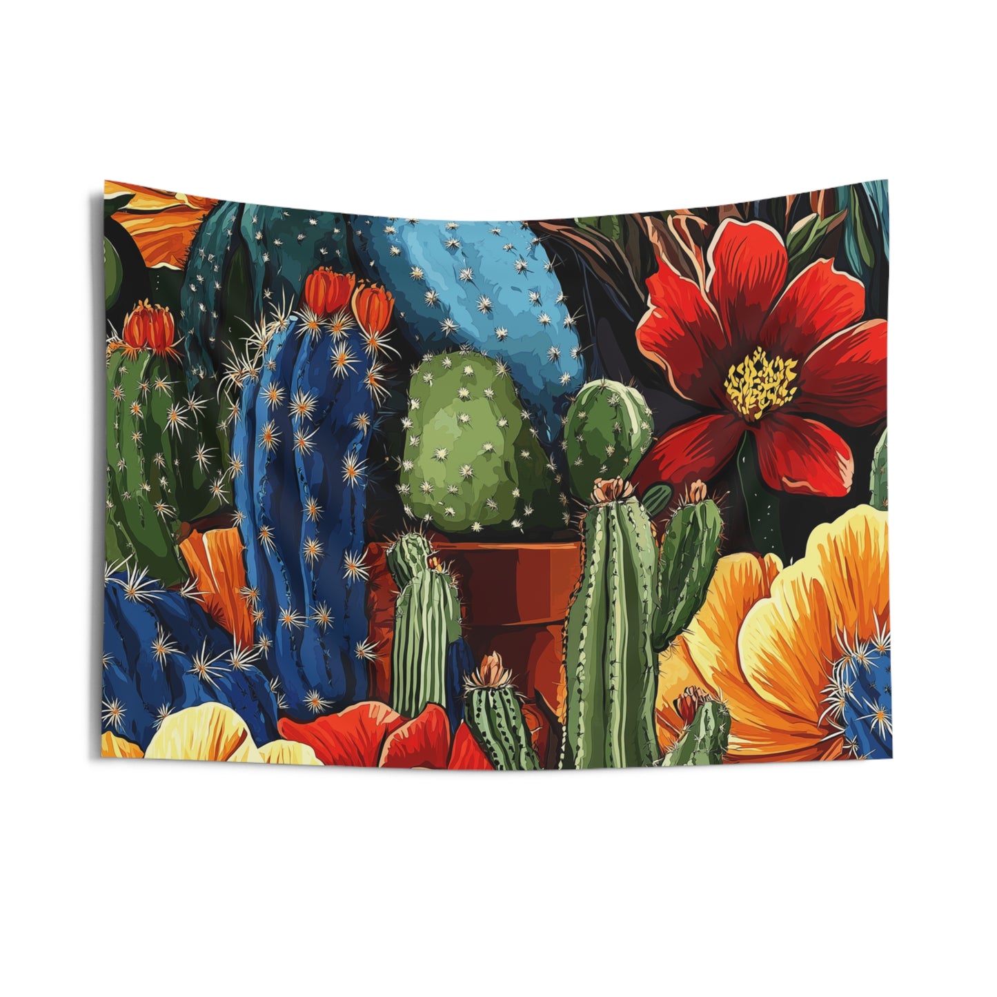 Colorful Cacti Wall Tapestry