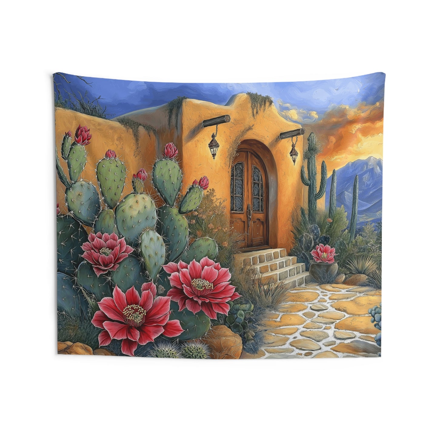 Tapestry Southwest Cactus Bloom Wall Decor