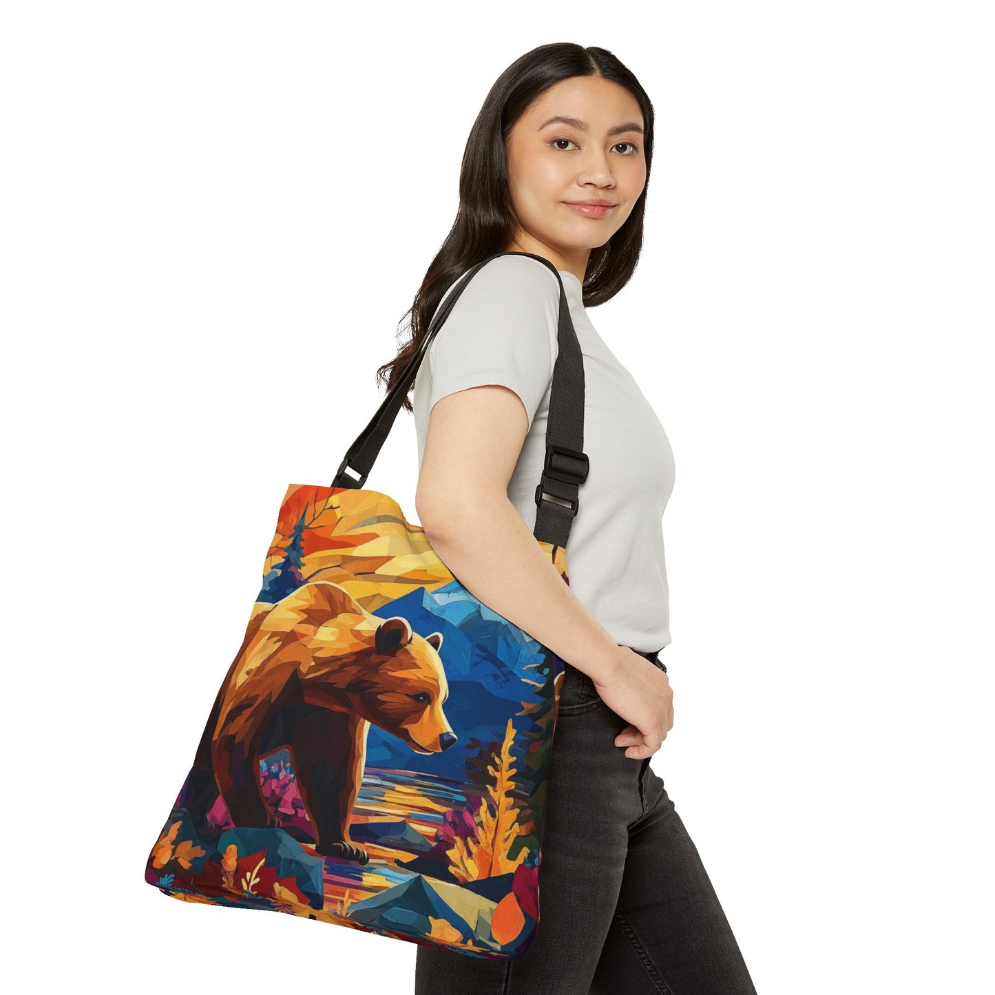 Mountain Bear Adjustable Tote Bag