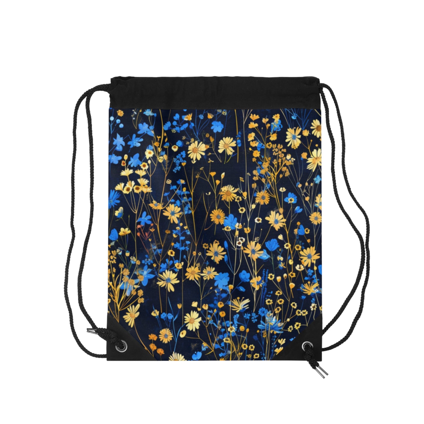 Blue & Gold 2 Drawstring Bag