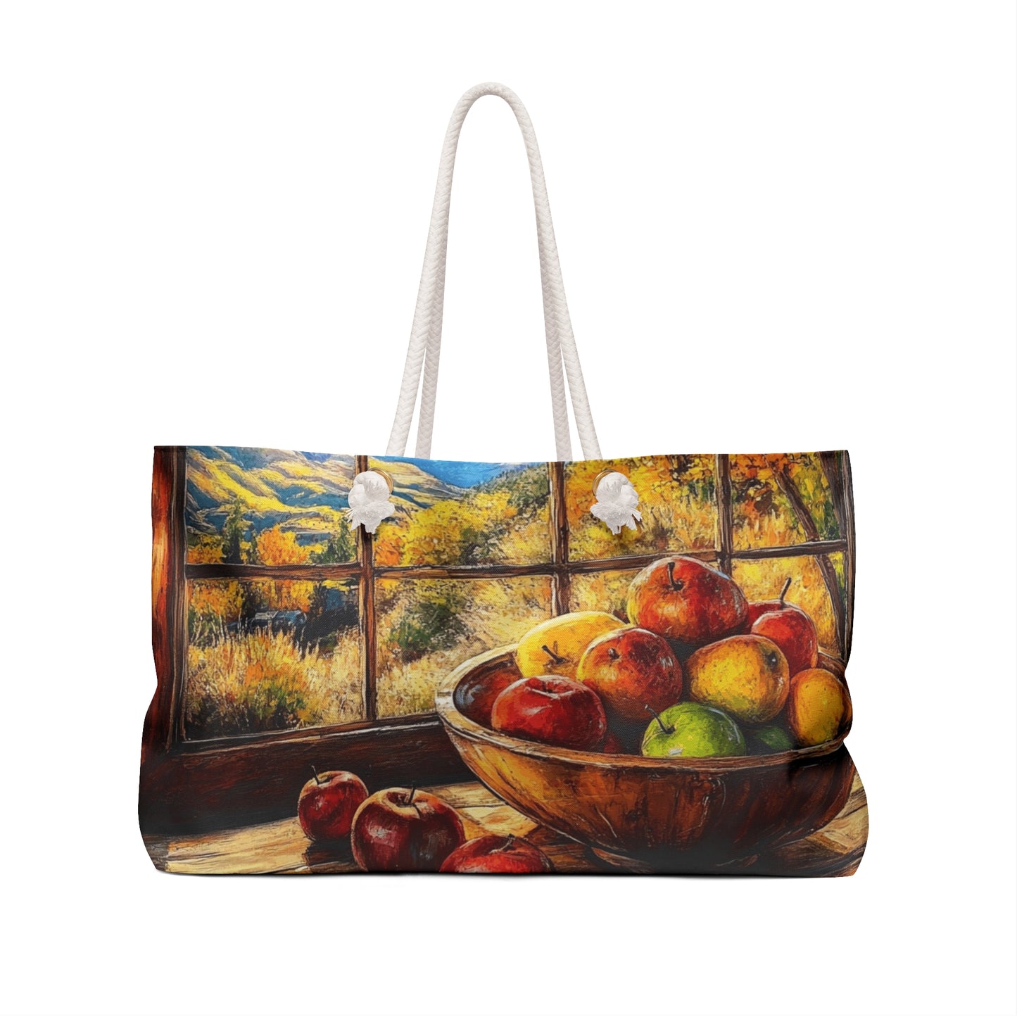 Weekender Bag - Artist Fruit Bowl with Mountain View Design