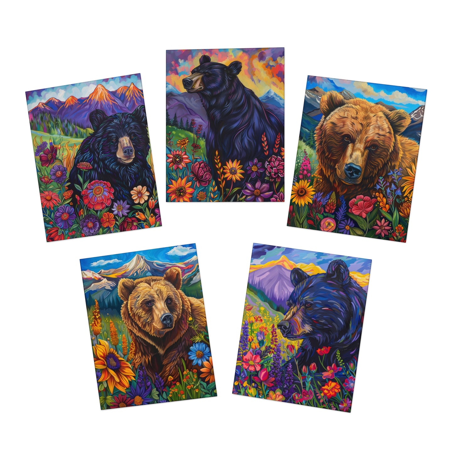 Co Bears Multi-Design Greeting Cards (5-Pack)