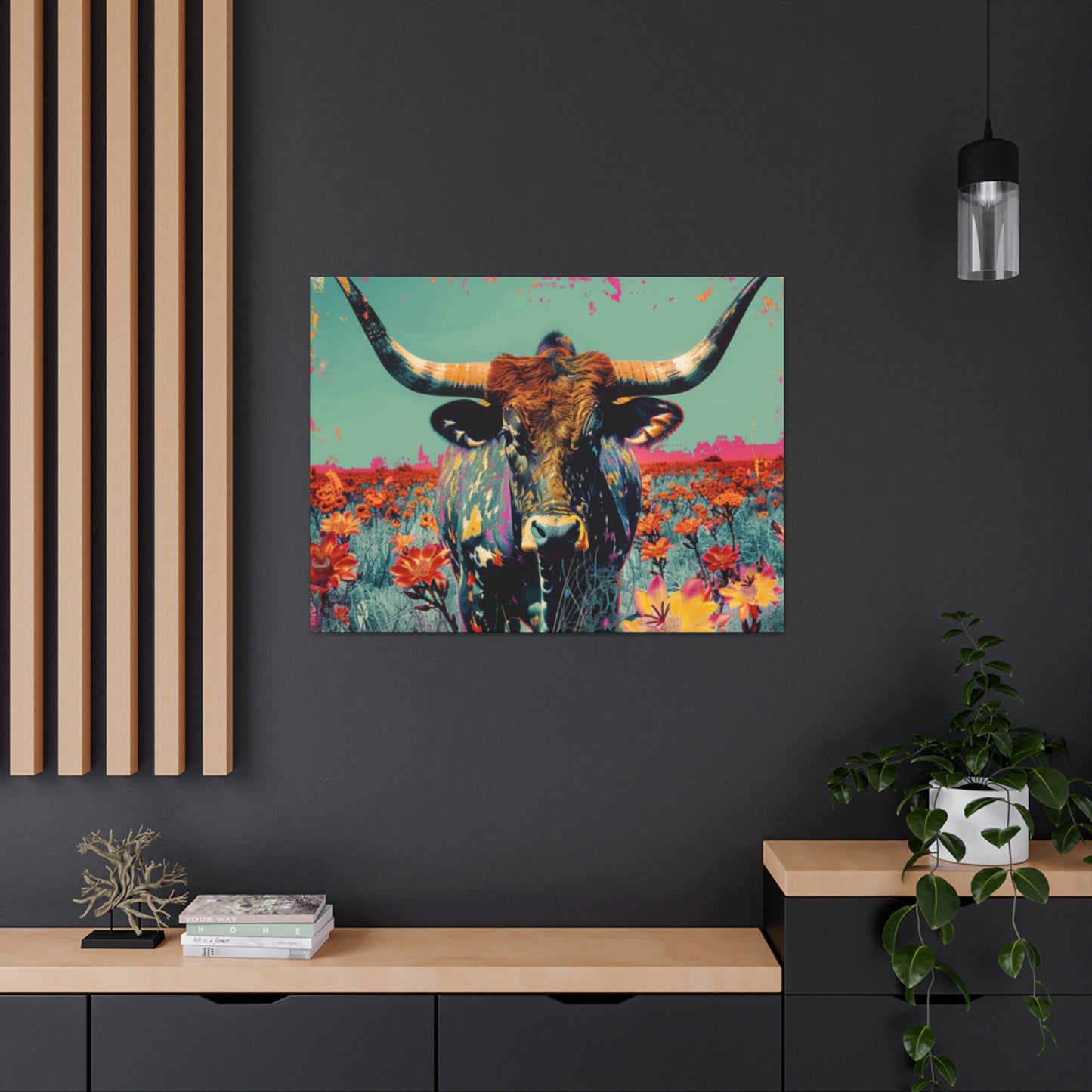 Long Horn v1ab Canvas Gallery Wrap