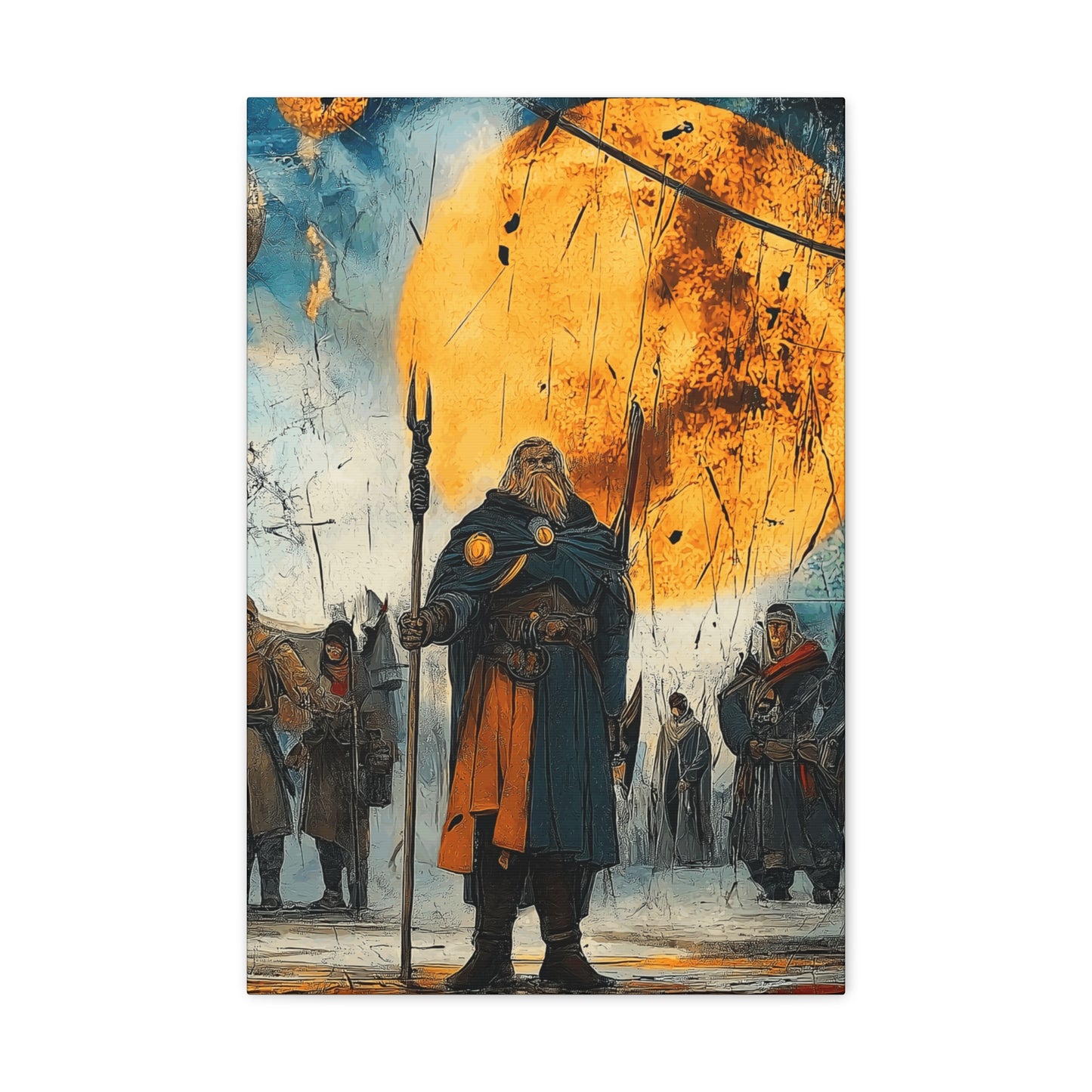 Canvas Prints Warriors Blazing Wall Art Home Decor