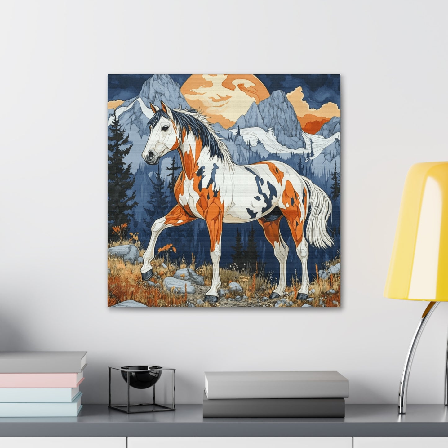 Canvas Gallery Wraps - Orange and Blue 2 Bronco