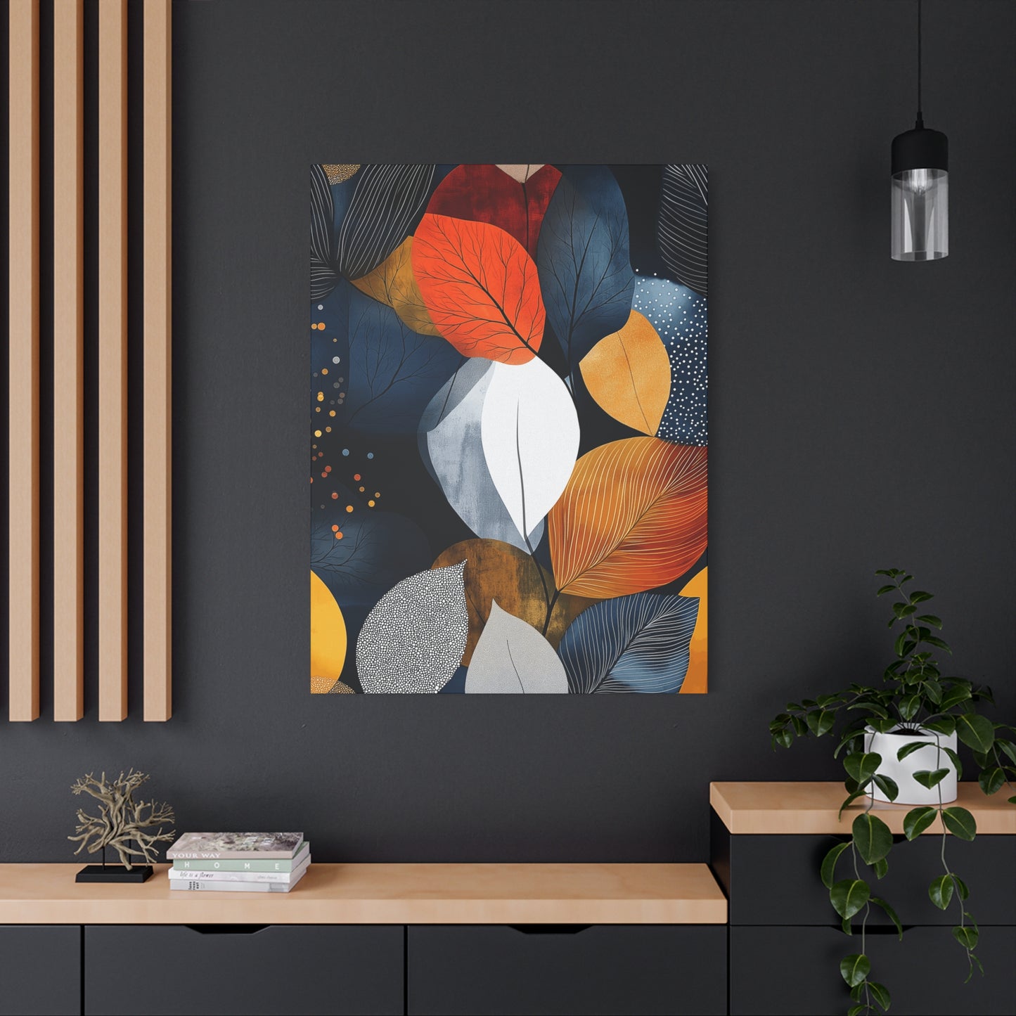 Autumn Leaf Canvas Art Print - Stretched Matte Finish, 1.25" Deep - Perfect Home Decor for Fall & Nature Lovers