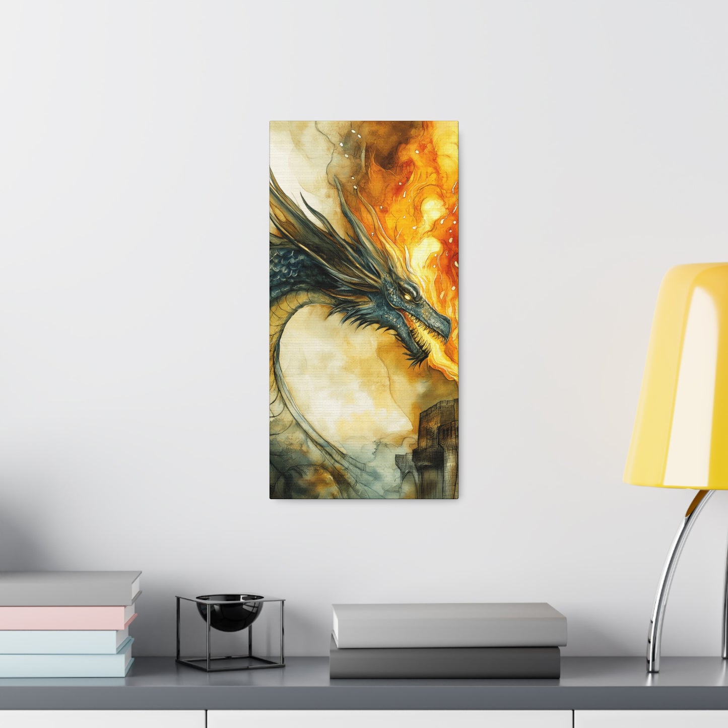 Canvas Gallery Wraps - Dragon Fire 7 Attachs Castle Wall Art Decor