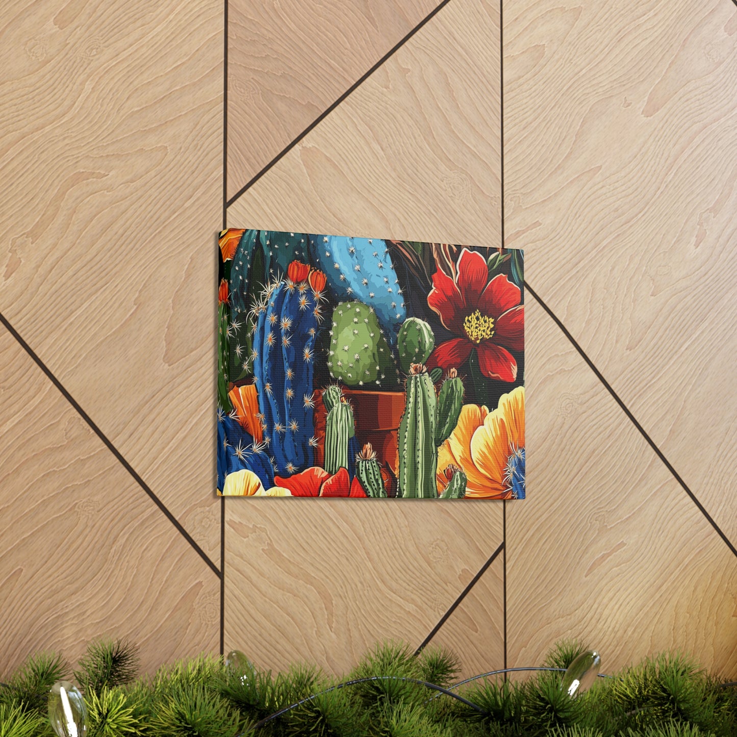 Canvas Wall Art - Cacti Gathering - smaller sizes