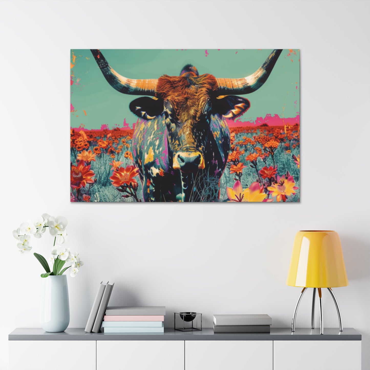 Long Horn v1ab Canvas Gallery Wrap