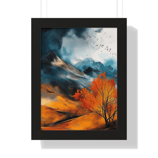 Vertical Poster Colorado Mountains Watercolor Style