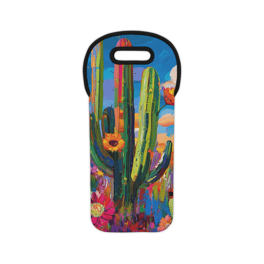 Bloomin Saguaro Wine Tote Bag