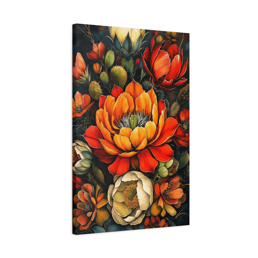 Vibrant Bold Floral Canvas Art -