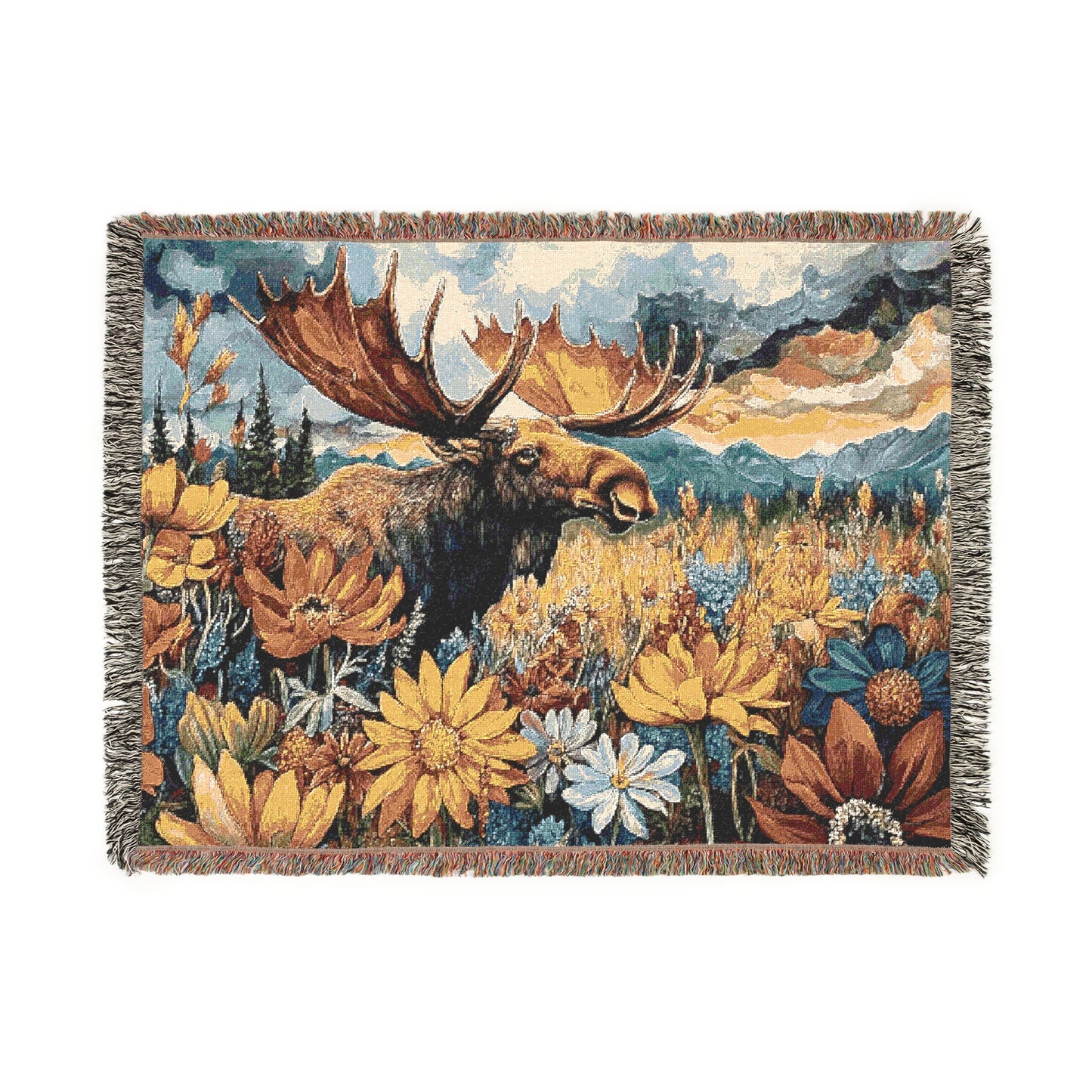 Woven Blanket - Happy Moose Warmly