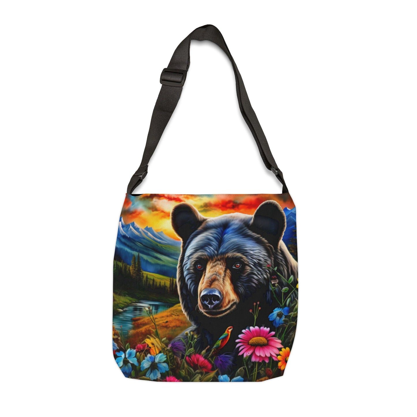 Black Bear Adjustable Tote Bag