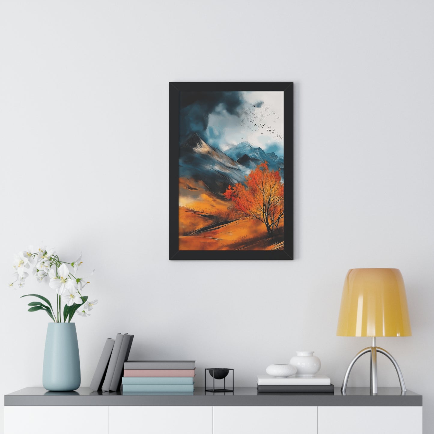 Vertical Poster Colorado Mountains Watercolor Style