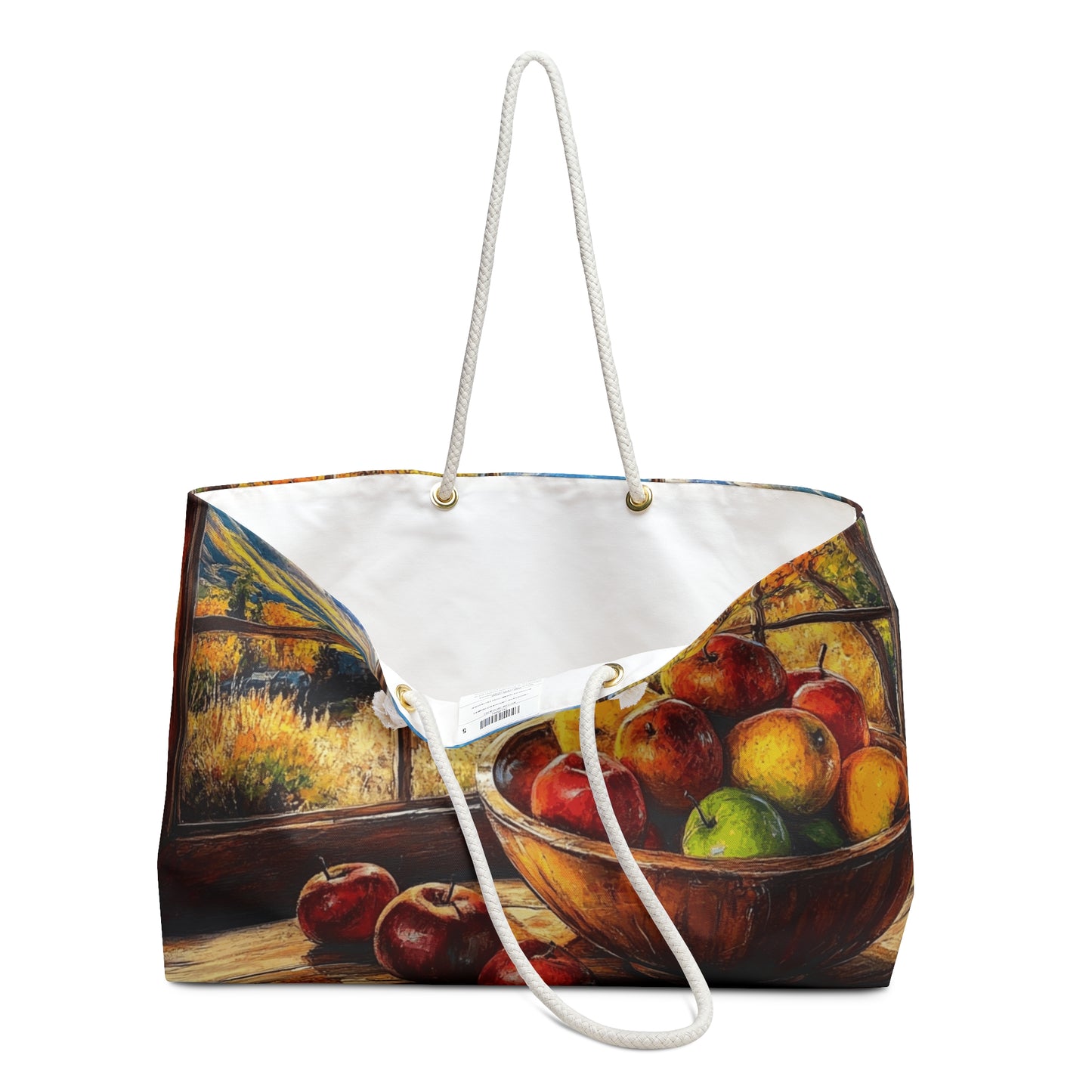 Weekender Bag - Artist Fruit Bowl with Mountain View Design