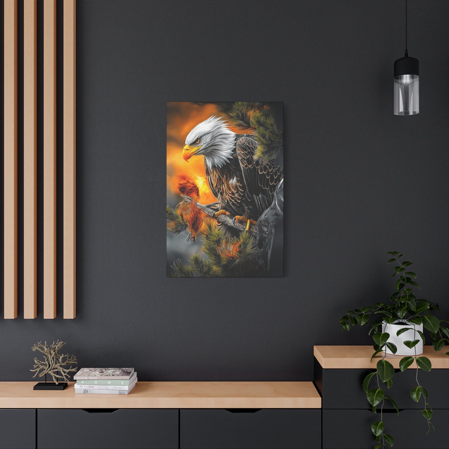 Eagle Canvas Art - Fierce Eagle Wildlife Wall Decor