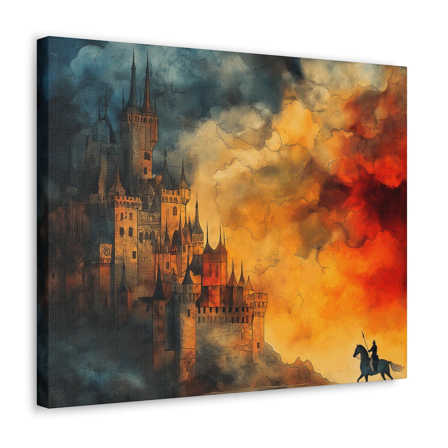 Canvas Prints Knight and Castle Wall Art