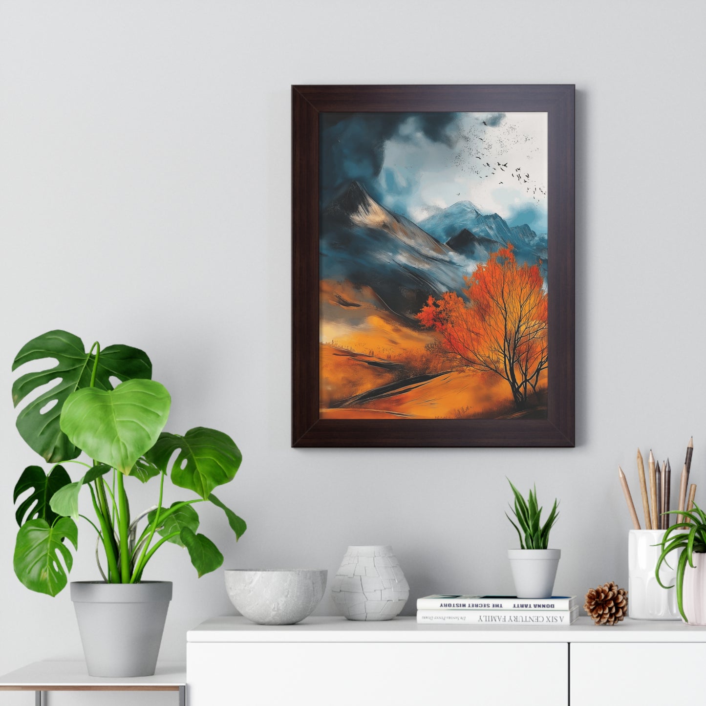 Vertical Poster Colorado Mountains Watercolor Style