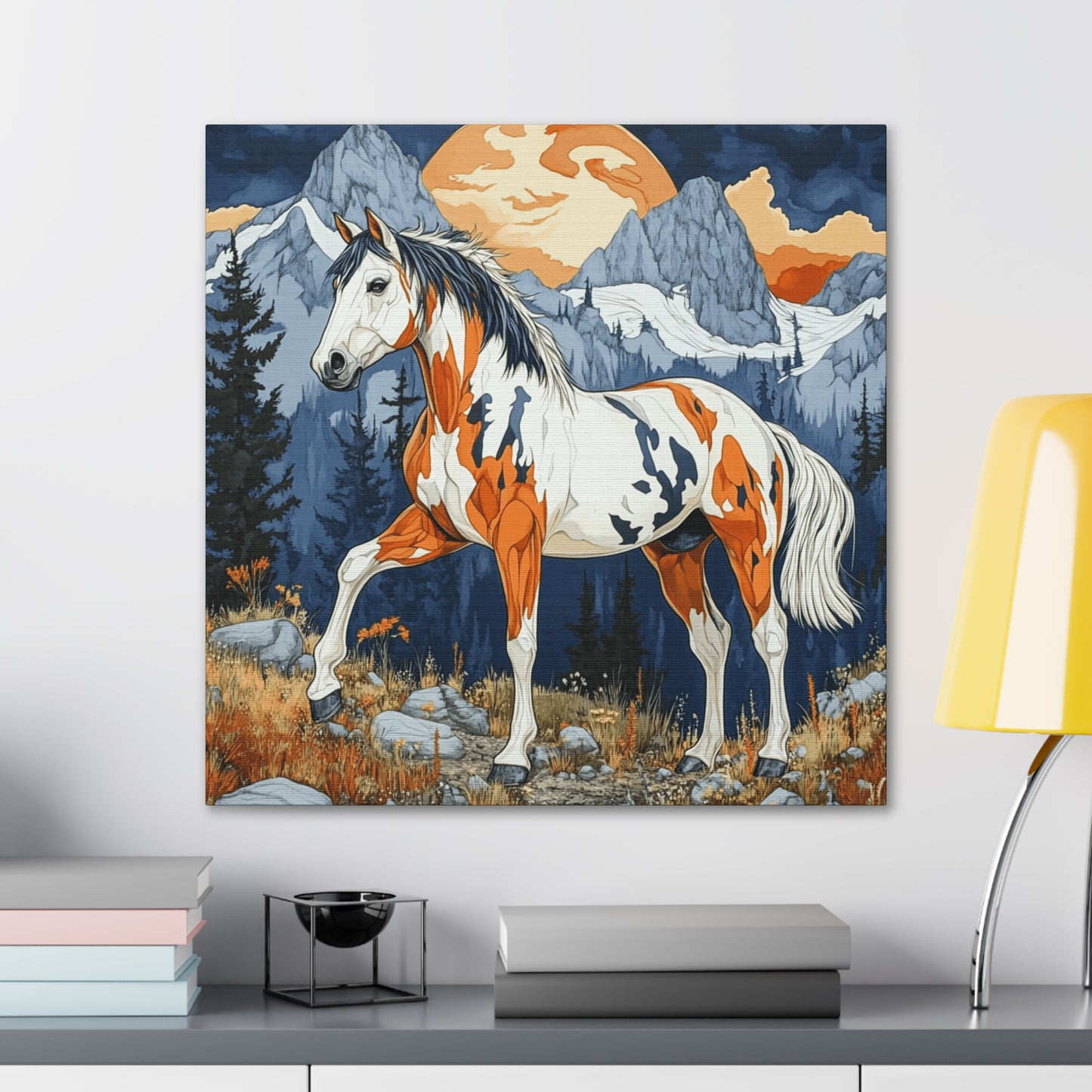 Canvas Gallery Wraps - Orange and Blue 2 Bronco