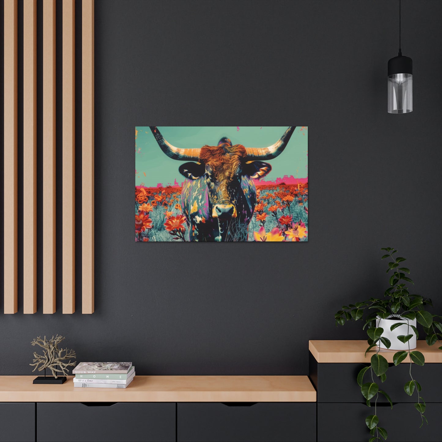 Long Horn v1ab Canvas Gallery Wrap