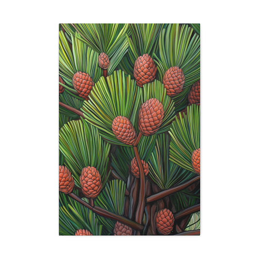 Canvas Wall Art - Pine Cones Growing
