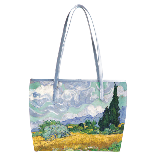 Van Gogh Wheatfield College/Shoulder Tote Bag