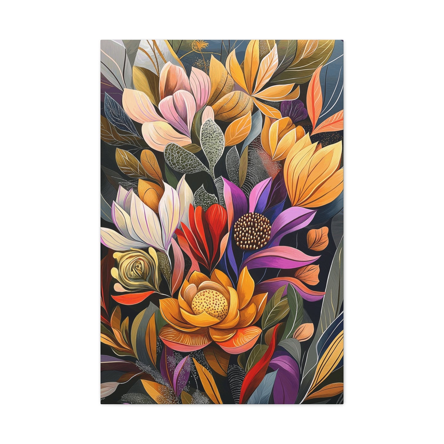 Canvas Wraps - Pastel Cactus Flowers Two