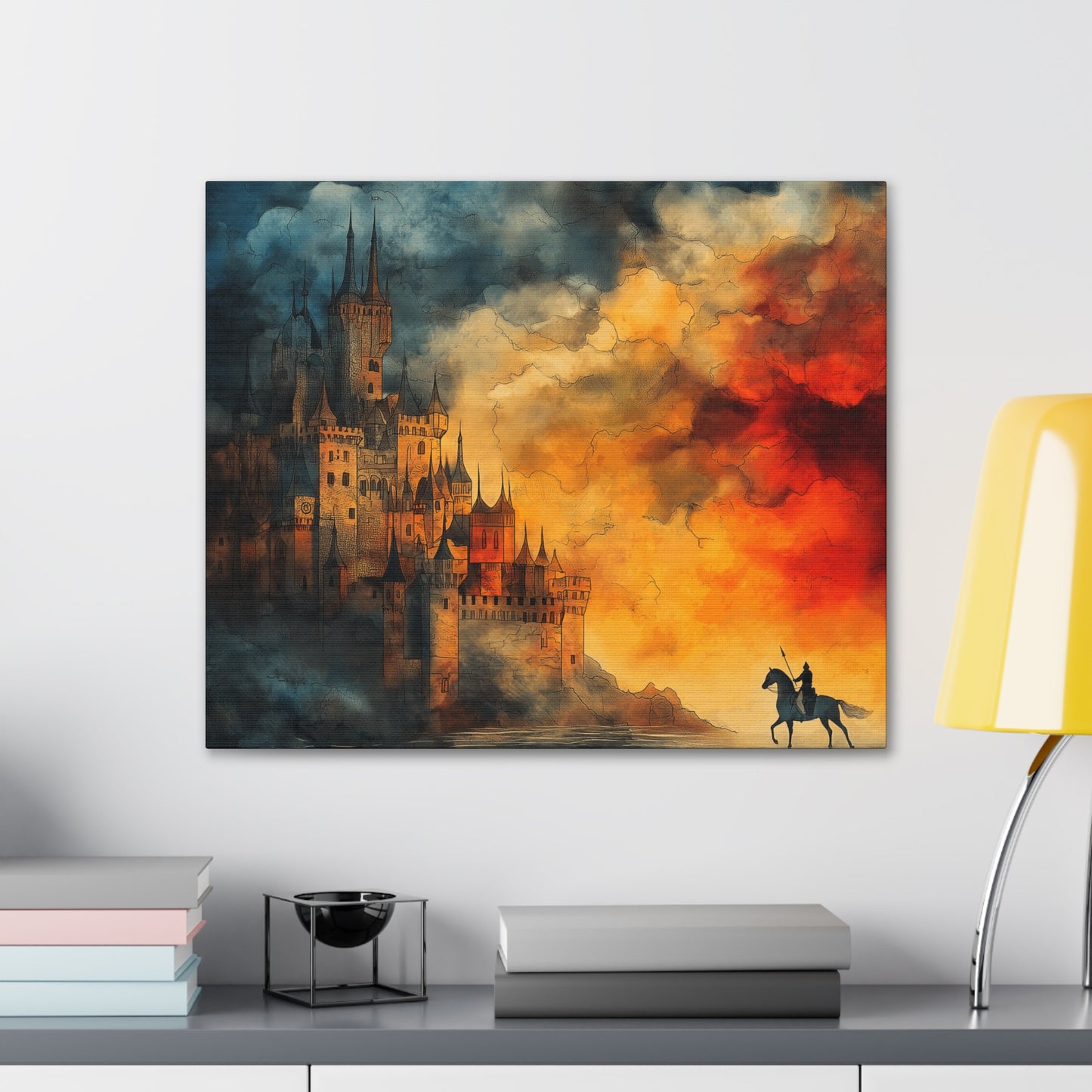 Canvas Prints Knight and Castle Wall Art